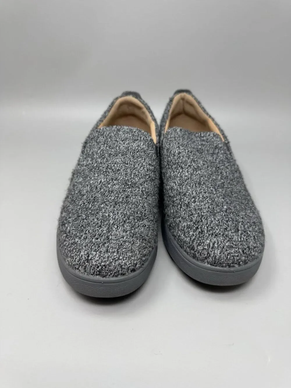 Fitflop Rally Women’s Sz 8 Merino Wool Love Gray Slip On Comfort Sneakers